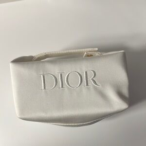 Dior White pouch with handle